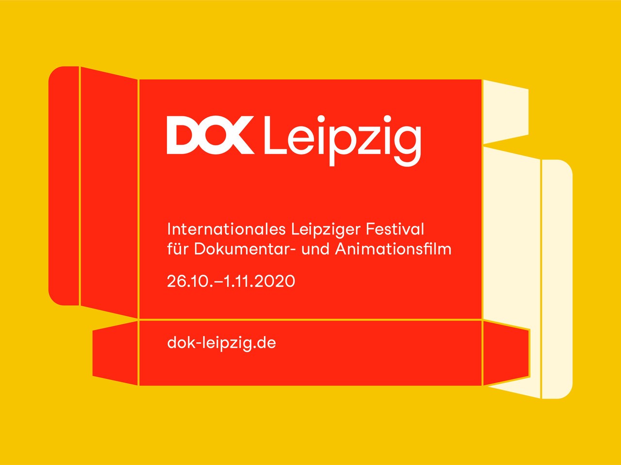 Festivalmotiv von DOK Leipzig: Internationales Leipziger Festival für Dokumentar- und Animationsfilm, 26.10. – 1.11.2020, dok-leipzig.de